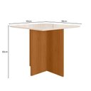 Ver imagem 2 de Mesa de Jantar Helô Tampo com Vidro 90cm Freijó/Off White - Pallazio
