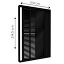 Ver imagem 2 de Porta de Alumíno Balcão de Correr Latera Flex 3 Folhas 214,5x150cm Lucasa Eccellente Preto
