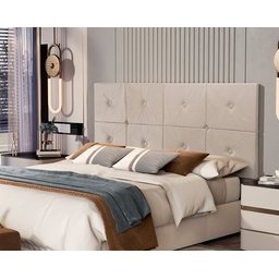Painel Cama Box Casal 1,40 Botão - Cores - Comprar Moveis em Casa: Bege - 1