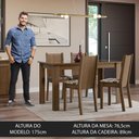 Ver imagem 4 de Conjunto Sala de Jantar Mesa Tampo de Vidro 4 Cadeiras Kiara Madesa