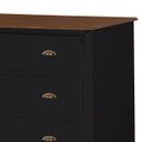 Ver imagem 2 de Cômoda de Madeira 4 Gavetas Pés Luiz Xv 60816 Hannover Linz Móveis - Preto/imbuia