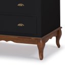 Ver imagem 3 de Cômoda de Madeira 4 Gavetas Pés Luiz Xv 60816 Hannover Linz Móveis - Preto/imbuia