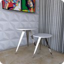 Ver imagem 3 de 2 Mesinhas Lateral De Canto Para Sala e Quarto Redonda C.B