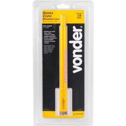 Serra Copo Diamantada 19mm com Haste e Pino Guia - Vonder - 2