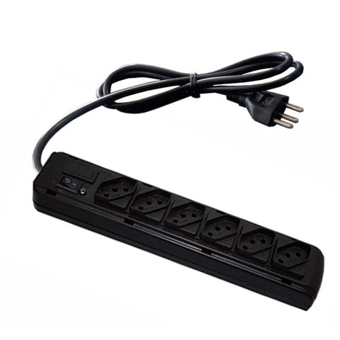 FILTRO DE LINHA DIAGONAL 06 TOMADAS ABS BIVOLT NBR 14136 10A