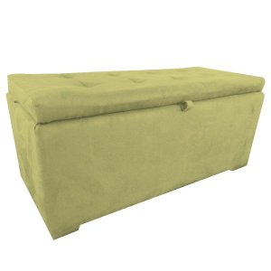Bau Puff Organizador Porta Treco Brinquedos Sapatos Infantil Multiuso Amarelo