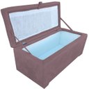Ver imagem 2 de Bau Puff Organizador Porta Treco Brinquedos Sapatos Infantil Multiuso Rose
