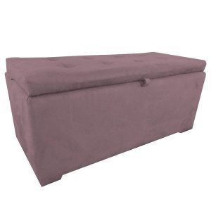 Bau Puff Organizador Porta Treco Brinquedos Sapatos Infantil Multiuso Rose