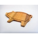 Ver imagem 4 de Kit 5 Tábuas Porco de Corte Porção Petisco Churrasco Bar Restaurantes - Madeira Premium 38 x 23 cm