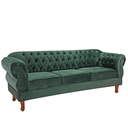 Ver imagem 1 de Namoradeira Chesterfield Elisabeth 3 Lugares Via Encanto Veludo Verde