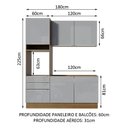 Ver imagem 6 de Cozinha Compacta com Armário e Balcão 5 Portas Madesa