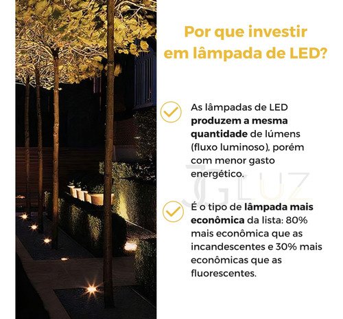 Balizador de Solo Spot 1w Led Bco Quente 3000k Bivolt Oferta - 5