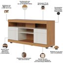 Ver imagem 4 de Rack para Sala com Painel para TV 55 pol Raya C04 Freijó Off White - Lyam Decor