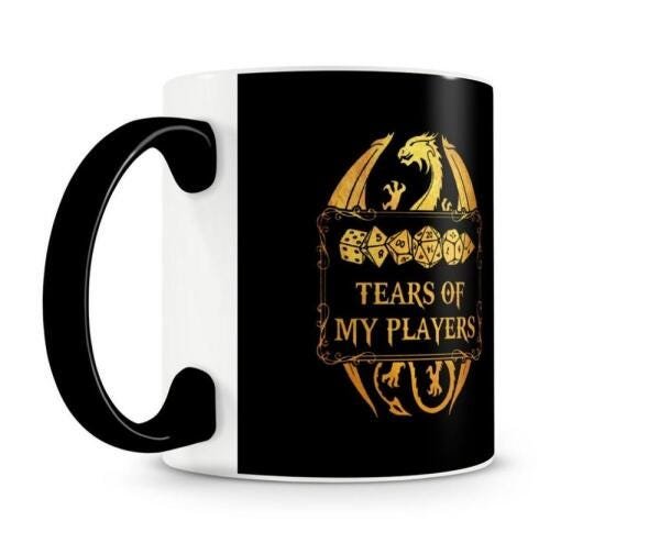Caneca Dungeons and Dragons Tears Of My Players Preta - 3