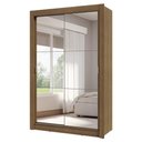 Ver imagem 3 de Guarda-roupa Solteiro 2 Portas de Correr com Espelhos 4 Gavetas Rustic Vivare Plus Madesa