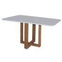 Ver imagem 1 de Mesa de Jantar Lisy 120x90cm Tampo Off White:Mel