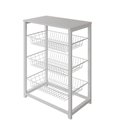 Ver imagem 3 de Fruteira Com Suporte Para Micro-Ondas Barcelona Aço Branco Cesto Branco Tampo Branco Cor: Branco