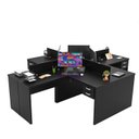 Ver imagem 5 de Conjunto Escrivaninha Mesa de Canto em L Ilha 4 Lugares Office Preto 