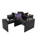 Ver imagem 5 de Conjunto Escrivaninha Mesa de Canto em L Ilha 4 Lugares Office Preto