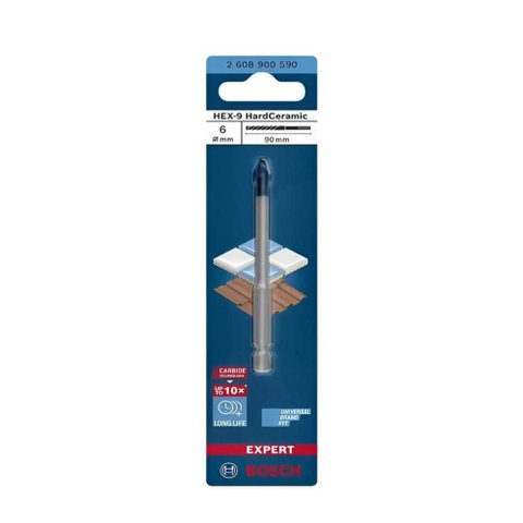 Broca para Porcelanato Expert Hexagonal 06 X 90mm Bosch