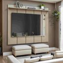 Ver imagem 1 de Painel para TV até 70 Polegadas Ravello 160cm com Prateleira Decorativa:Off White