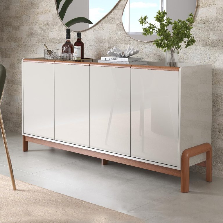Aparador Buffet Elegance com 4 Portas Lukaliam