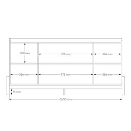 Aparador Buffet Elegance com 4 Portas Lukaliam - 6
