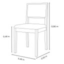 Ver imagem 4 de 4 Cadeiras de Jantar Madeira Maciça Estofada Betina:offw-hite