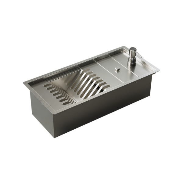 Calha Úmida Inox 48cm para Pratos Detergente Esponja - LudRio - 1