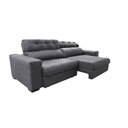 Ver imagem 7 de Sofá Retrátil e Reclinável 2,35m Molas Ensacadas Cama inBox Style Thermo Gel Linho Cinza Escuro