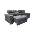 Ver mais imagens de Sofá Retrátil e Reclinável 2,35m Molas Ensacadas Cama inBox Style Thermo Gel Linho Cinza Escuro