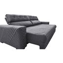 Ver imagem 4 de Sofá Retrátil e Reclinável 2,35m Molas Ensacadas Cama inBox Style Thermo Gel Linho Cinza Escuro