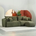 Ver imagem 1 de Conjunto Sofá 240cm e Puff Comfy CabeCasa MadeiraOriginals