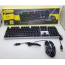 Kit Teclado e Mouser Gamer Kinginfor Kb04 Black White - 2