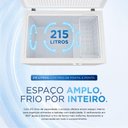 Ver imagem 2 de Freezer Conservador Horizontal Eos EFH251IDX Semiautomático 215L Tripla Ação Max Inverter Branco