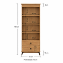 Ver imagem 6 de Cristaleira 70cm 2 Portas de Vidro 2 Gavetas CR322 Naturalle - Decibal