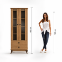 Ver imagem 7 de Cristaleira 70cm 2 Portas de Vidro 2 Gavetas CR322 Naturalle - Decibal