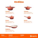 Ver imagem 6 de Jogo de Panelas de Indução Antiaderente Cerâmica Miami Vermelho 5 Peças - Casambiente