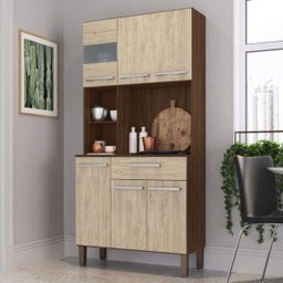 Kit Cozinha 6 Portas 1 Gaveta Decibal Moveis - 1