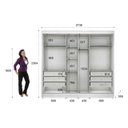 Ver imagem 5 de Guarda Roupa Casal com Espelho, 3 Portas e 6 Gavetas Sollo Plus Novo Horizonte Branco