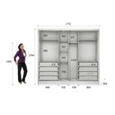 Ver imagem 6 de Guarda Roupa Casal com Espelho 6 Portas e 8 Gavetas Robust Plus Novo Horizonte Branco