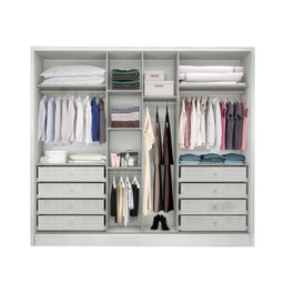 Guarda Roupa Casal com Espelho 6 Portas e 8 Gavetas Robust Plus Novo Horizonte Branco - 4