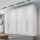 Ver imagem 3 de Guarda Roupa Casal 100% MDF 6 Portas 8 Gavetas 278cm Robust Branco - Novo Horizonte