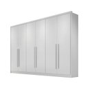 Ver imagem 1 de Guarda Roupa Casal 100% MDF 6 Portas 8 Gavetas 278cm Robust Branco - Novo Horizonte