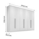 Ver imagem 2 de Guarda Roupa Casal 100% MDF 6 Portas 8 Gavetas 278cm Robust Branco - Novo Horizonte