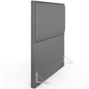 Ver imagem 3 de Cabeceira Box Casal King Com Tachas 195 Cm Suede Cinza