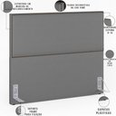 Ver imagem 6 de Cabeceira Box Casal King Com Tachas 195 Cm Suede Cinza