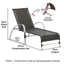 Ver imagem 4 de 2 Espreguiçadeiras Garden e Mesa em Alumínio para Piscina - Pedra Ferro