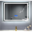 Ver imagem 1 de Espelho Led 3 Cores 100x60 Visor Inteligente Toca Musica Bluetooth Desembaçador Interativo