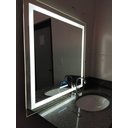 Ver imagem 2 de Espelho Led 3 Cores 100x60 Visor Inteligente Toca Musica Bluetooth Desembaçador Interativo